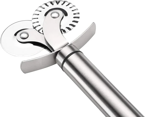 Çift Başlıklı Pizza Hamur Bıçağı - Resim 7