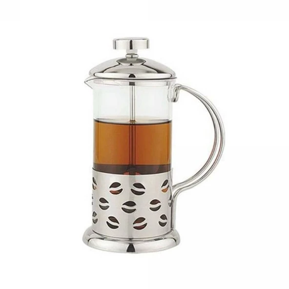 Çelik Kulplu Cam French Press - 350 ml - Resim 4