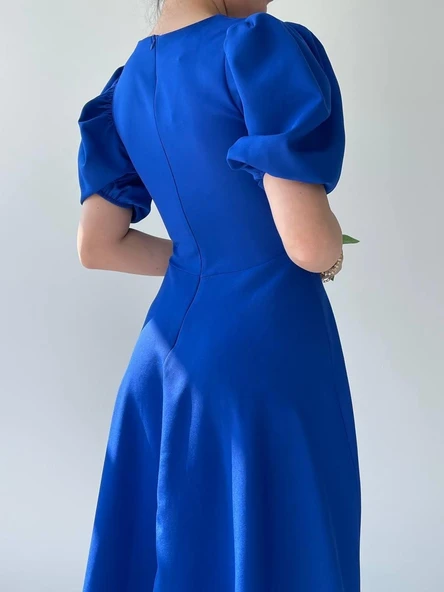 Catania Balon Kol Elbise - Resim 5