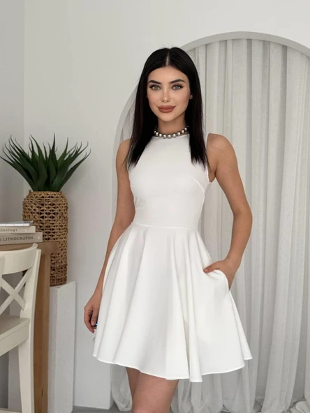 Berl Cep Detaylı Elbise - Resim 3