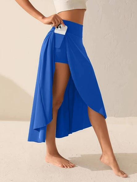 Kadın Cep Detay Taytlı Sandy Etek - Resim 10