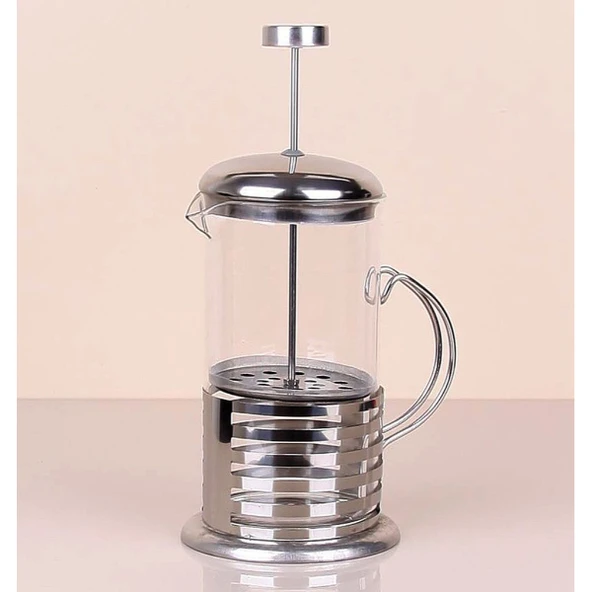 Çelik Kulplu Cam French Press - 350 ml - Resim 7