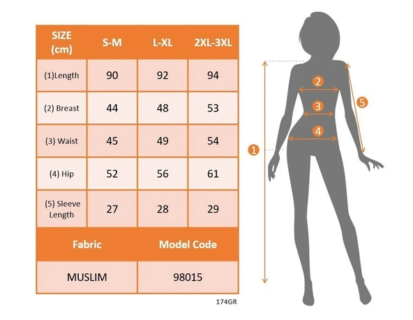 Kadın Kısa Kollu Hakim Yaka önden Düğmeli Kısa Müslim Elbise - Resim 4