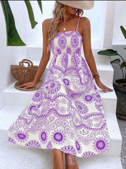 DİJİTAL BASKILI ELBİSE ürün görseli