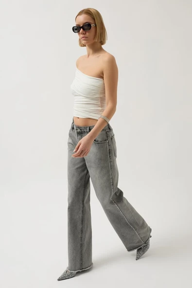Taş Şerit Detaylı Jean - 1