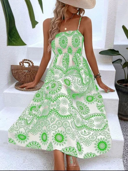 DİJİTAL BASKILI ELBİSE ürün görseli