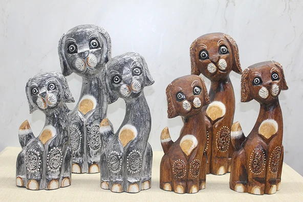 Ahşap 3'lü Köpek Seti ürün görseli