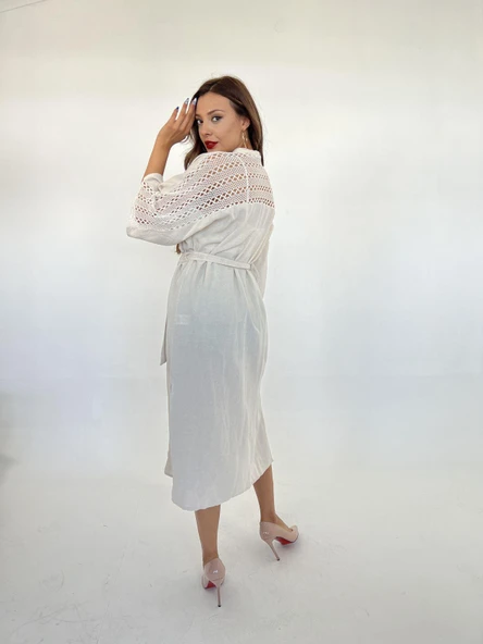 6512 KİMONO-BEJ - Resim 5