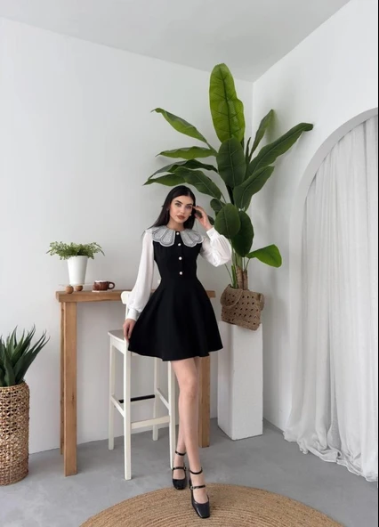 Asıo Bebe Yaka Elbise - 6