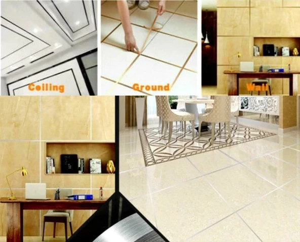 0.5 cm 50 Metre Gri Fayans Arası Şerit Bant - Resim 3