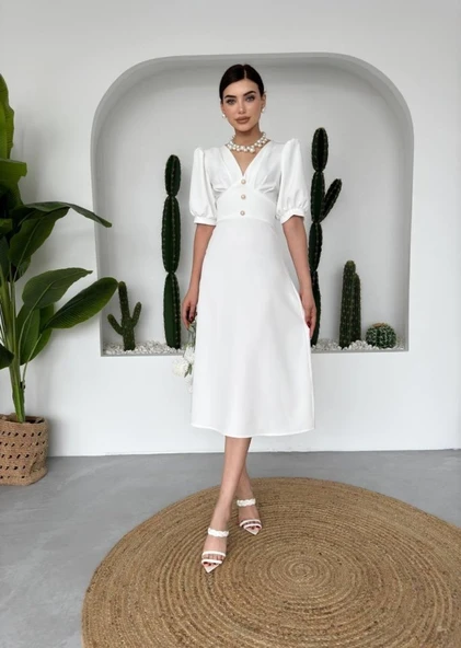 Linda Midi Elbise - Resim 6