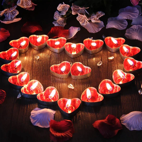 Kalpli 50'li Tealight Mum - Resim 2