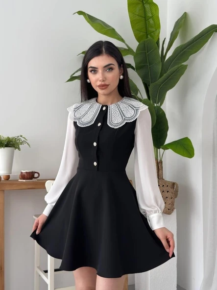 Asıo Bebe Yaka Elbise - 1
