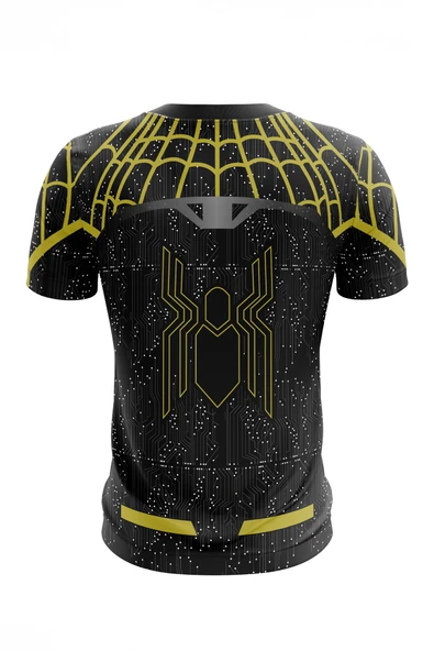Örümcek Desenli Antrenman, Spor ve Halı Saha Forması, Nefes Alan Tişört, Yüksek Kalite Gym Tshirt - 4