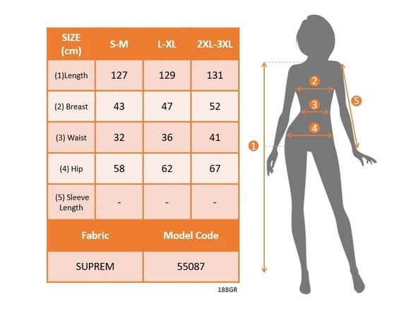 Kadın Beli Gipeli Etnik Desen Sıfır Kol Süprem Elbise - Resim 6