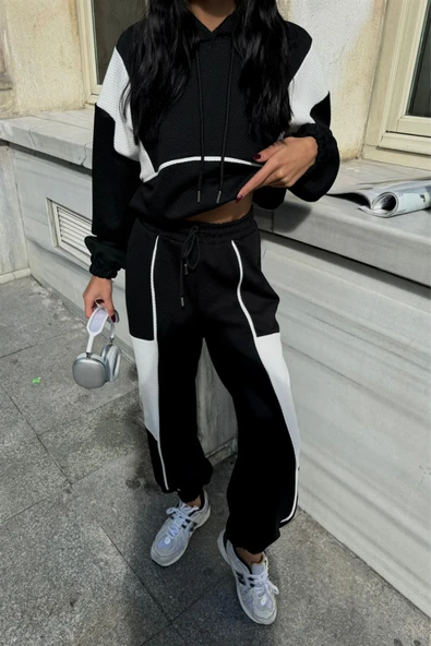 EŞOFMAN TAKIM PARÇALI - Siyah - Resim 3