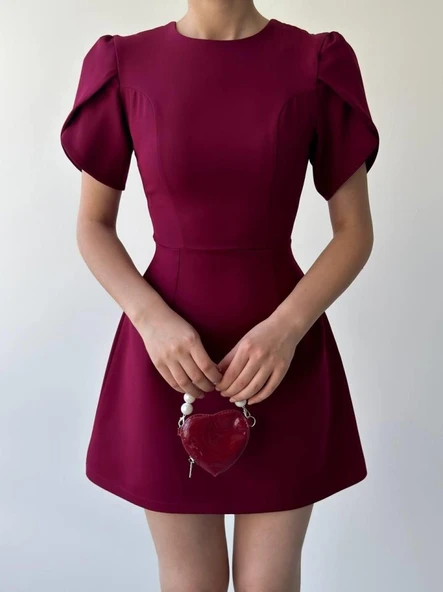 Alka İncili Fiyonk Detay Elbise - Resim 2