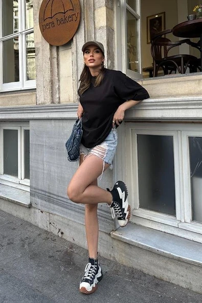 Ocean Sırtı Brodeli Tişört 8022-8 - 11