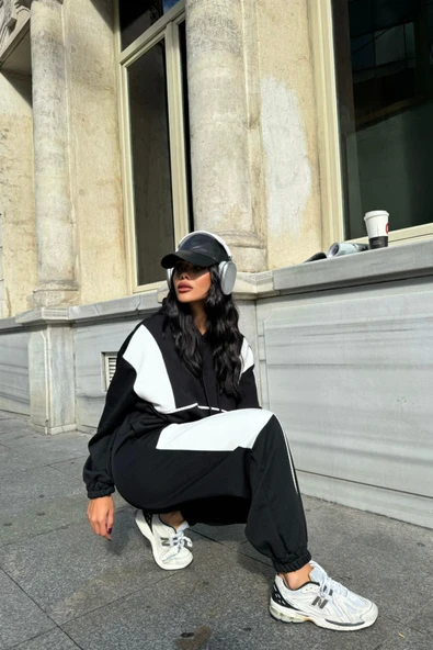 EŞOFMAN TAKIM PARÇALI - Siyah - Resim 2