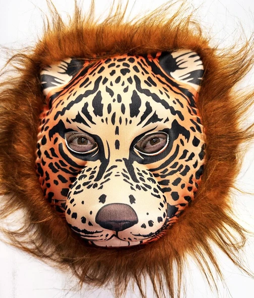 Kahverengi Saçlı Yeleli Aslan Maskesi Eva Mega Peluş 37 No ürün görseli