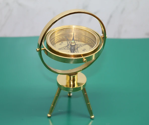 Pirinç Masa Üstü Pusula Model 2 ürün görseli