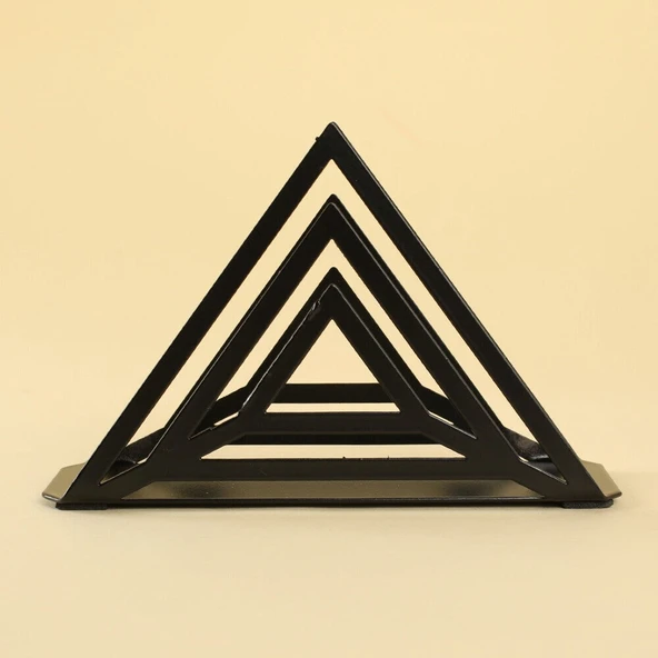 Loren Home Prizma Siyah Metal Peçetelik - Resim 8