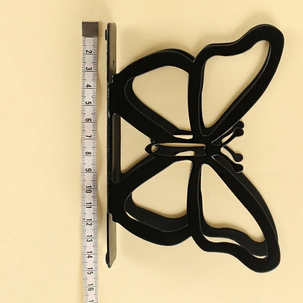 Loren Home Kelebek Siyah Metal Peçetelik - Resim 4