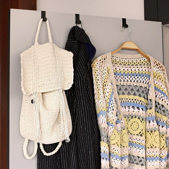 Loren Home Siyah Metal Kapı Askılığı - Resim 5