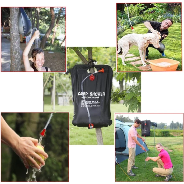 20 Litre Solar Isıtıcılı Kamp Duş Torbası - Resim 5