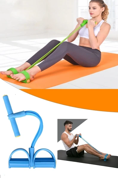 Body Trimmer Mekik Çekme Aleti - Evde Lastikli Egzersiz ve Karın Kası Geliştirici Spor Lastiği
