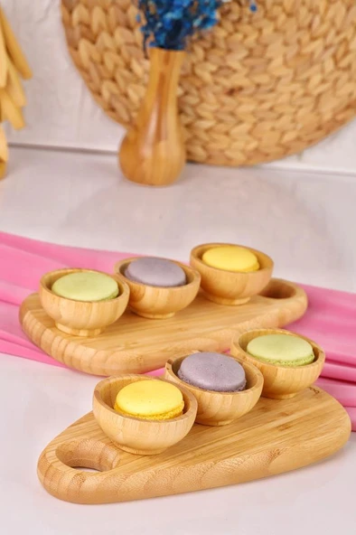 Bambum 8 Parça Bambu Sosluk Çerezlik – Kahvaltı ve Sunum Seti - Resim 2
