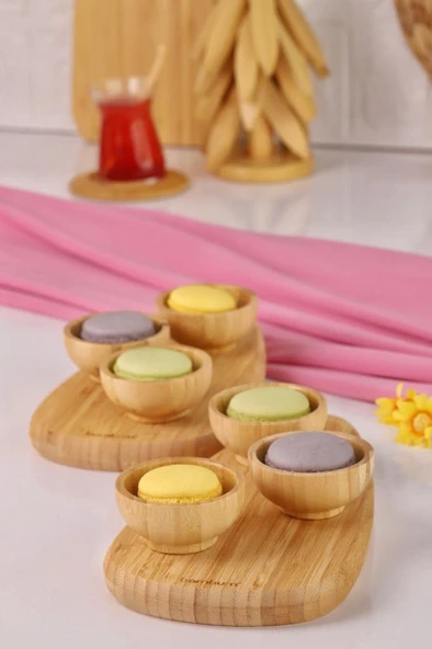 Bambum 8 Parça Bambu Sosluk Çerezlik – Kahvaltı ve Sunum Seti - Resim 5