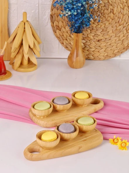 Bambum 8 Parça Bambu Sosluk Çerezlik – Kahvaltı ve Sunum Seti ürün görseli