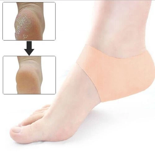 Silikon Topuk Çorabı Beyaz Renk - Resim 4