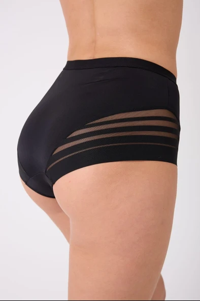 1032 Lazer Kesim Tül Boxer Korse - Resim 2