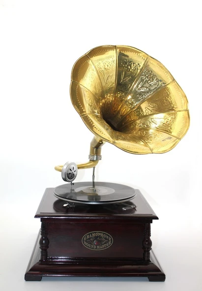 Ahşap Kare Gramofon Taş Plak Çalar ürün görseli