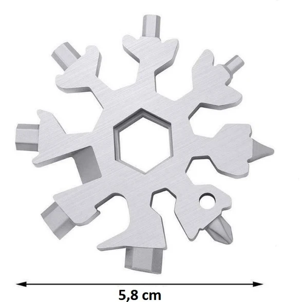 Kar Tanesi Çok Amaçlı Anahtarlık Açacak - Resim 3