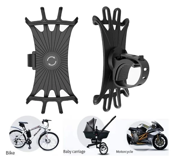 Silikon Esnek Bisiklet Telefon Tutucu - Resim 2