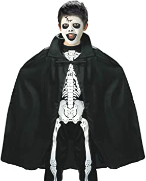 Siyah Renk Yakalı Halloween Pelerini 90 cm - Resim 4
