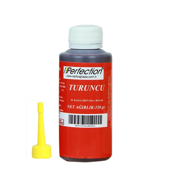 Perfection CHEF Sıvı Su Bazlı Likit Gıda Boyası TURUNCU 150 gr. ürün görseli