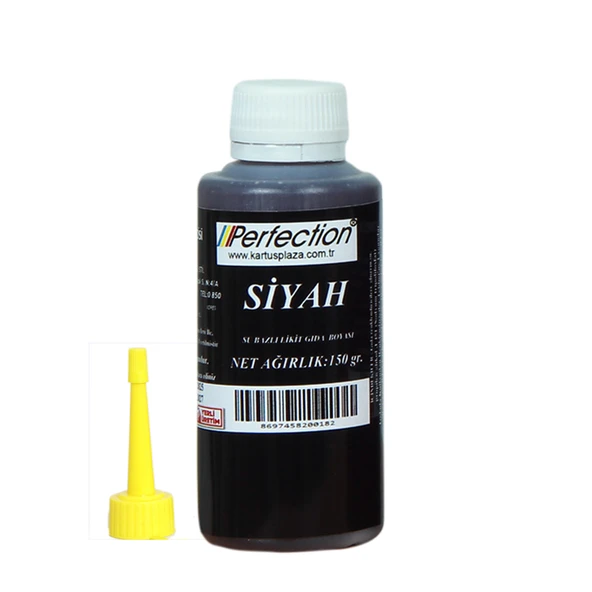 Perfection CHEF Sıvı Su Bazlı Likit Gıda Boyası SİYAH 150 gr. - 1