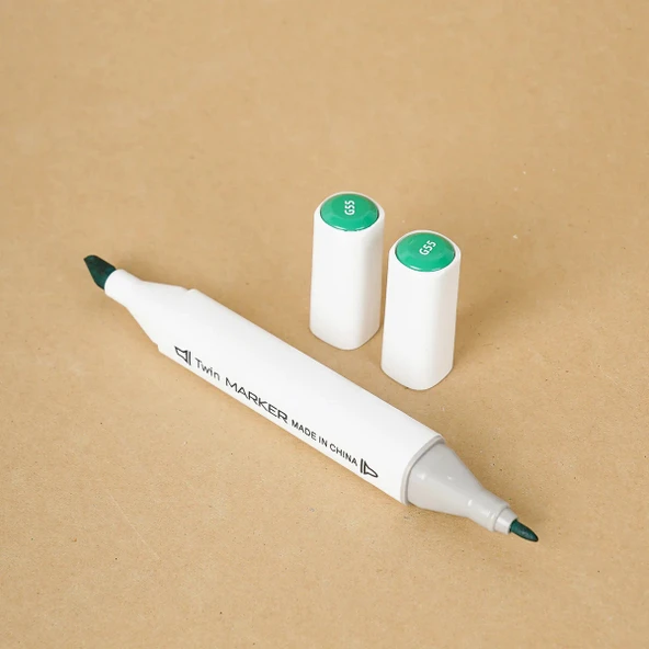 12 Parça Çift Taraflı Marker Boya Kalemi - Resim 9