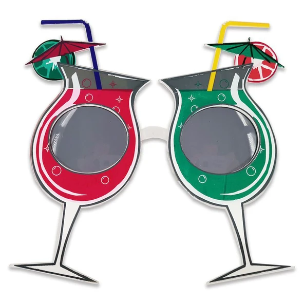 Kokteyl Temalı Hawaii Yaz Partisi Gözlüğü - Resim 4