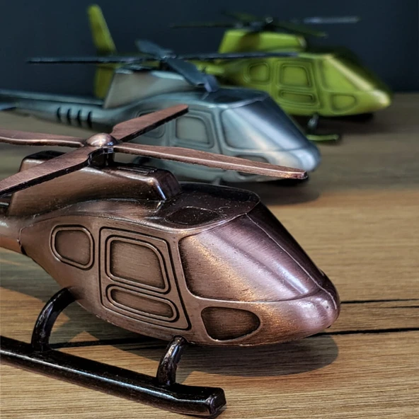 Dekoratif Metal Helikopter - 2
