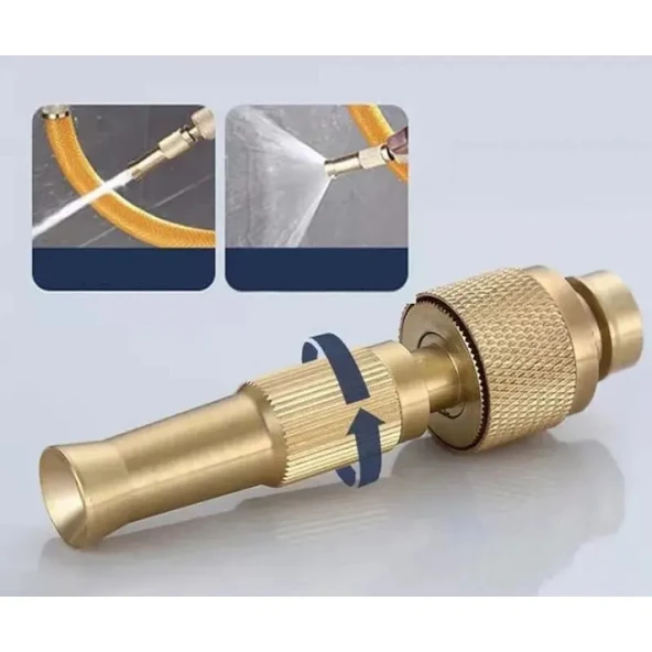 AYARLANABILIR BASINÇLI HORTUM BAŞLIĞI GOLD ürün görseli