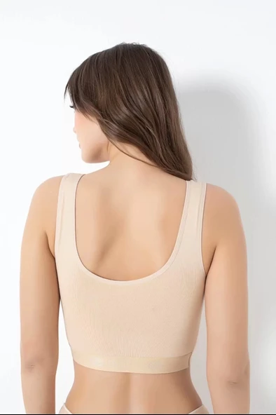 941 Bayan Bambu KAskılı Pedli Büstiyer ürün görseli 1