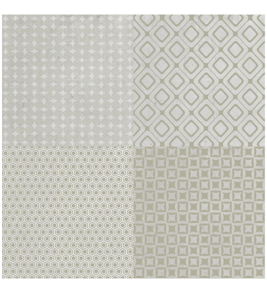 DecoHandy 30x30 cm Kendinden Yapışkanlı  Pvc Karo Mutfak Arası 4 Lü Karışık model  0,36m2 - Resim 2