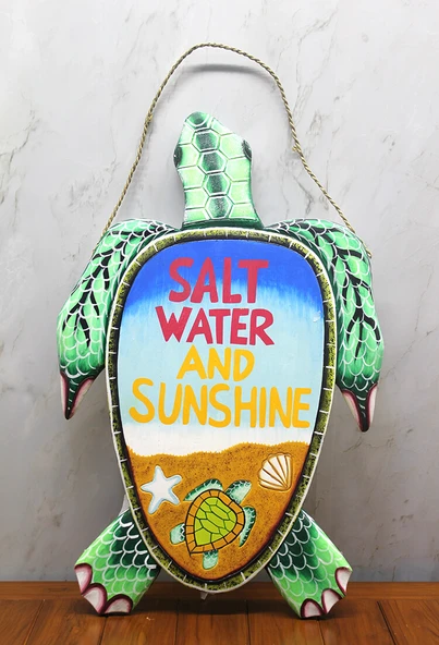 Ahşap Duvara Asmalı Kaplumbağa - Resim 2