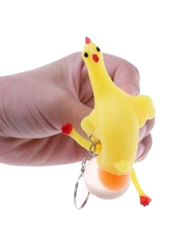 Yumurtlayan Eğlenceli Tavuk Anahtarlık - Resim 4
