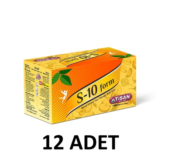 S-10 Elma Aromalı Form Çay x 12 Adet